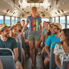 Retro Rainbow SCUBA Diver T-Shirt