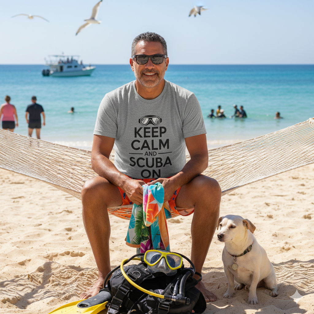 Keep Calm And Scuba On - T-Shirt