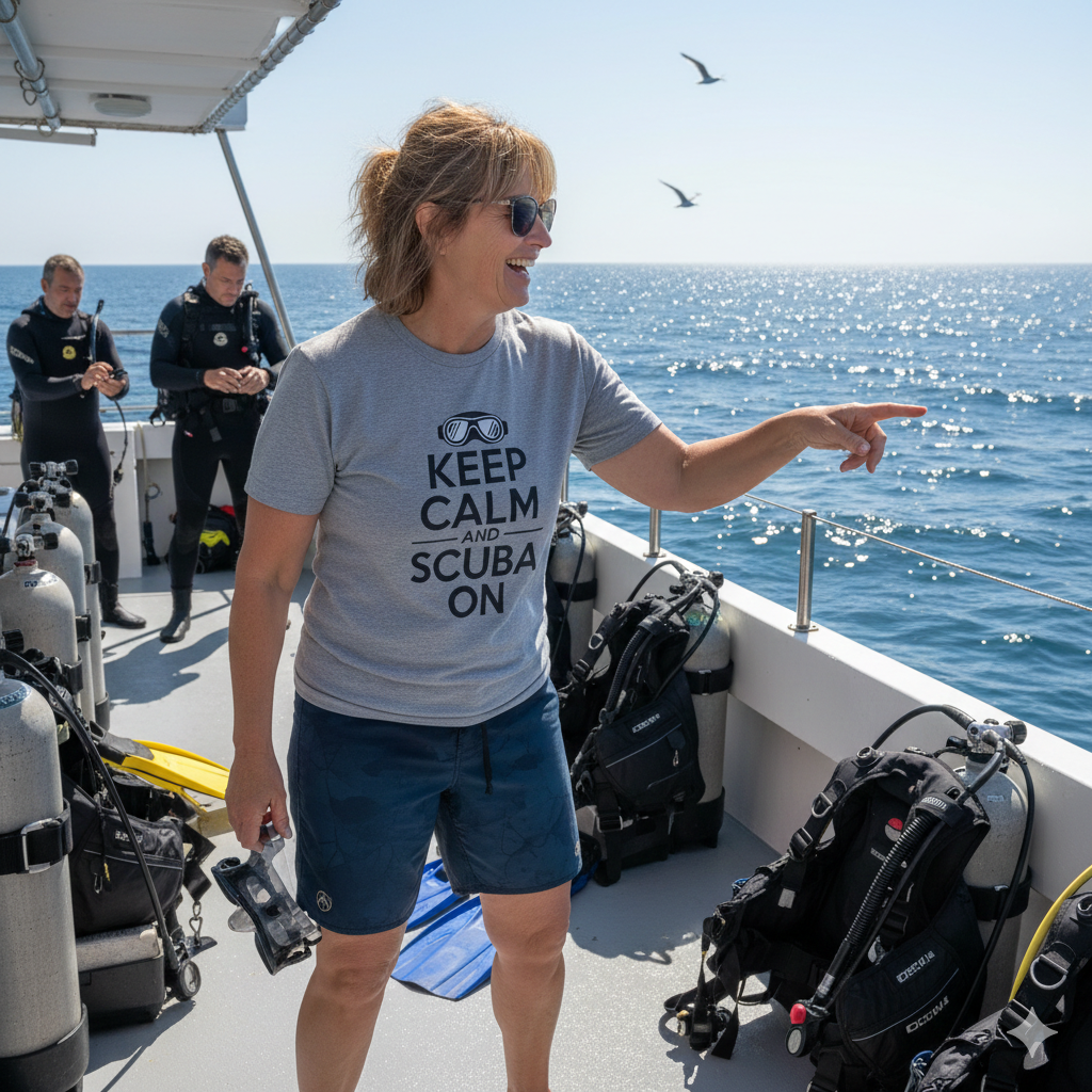Keep Calm And Scuba On - T-Shirt