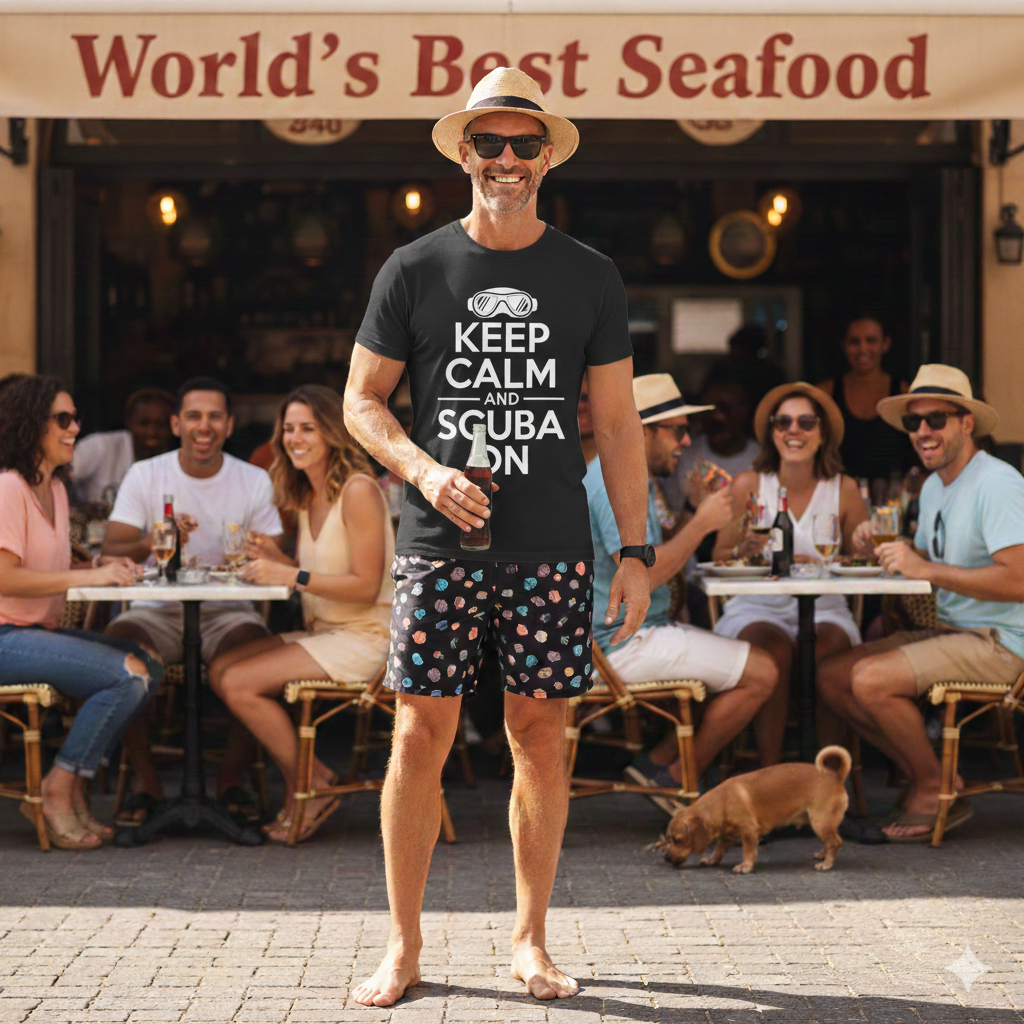 Keep Calm And Scuba On - Dark T-Shirts