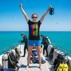 Retro Rainbow SCUBA Diver T-Shirt