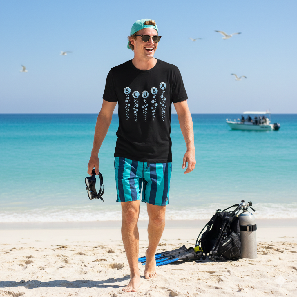 SCUBA Bubble Letters T-Shirt