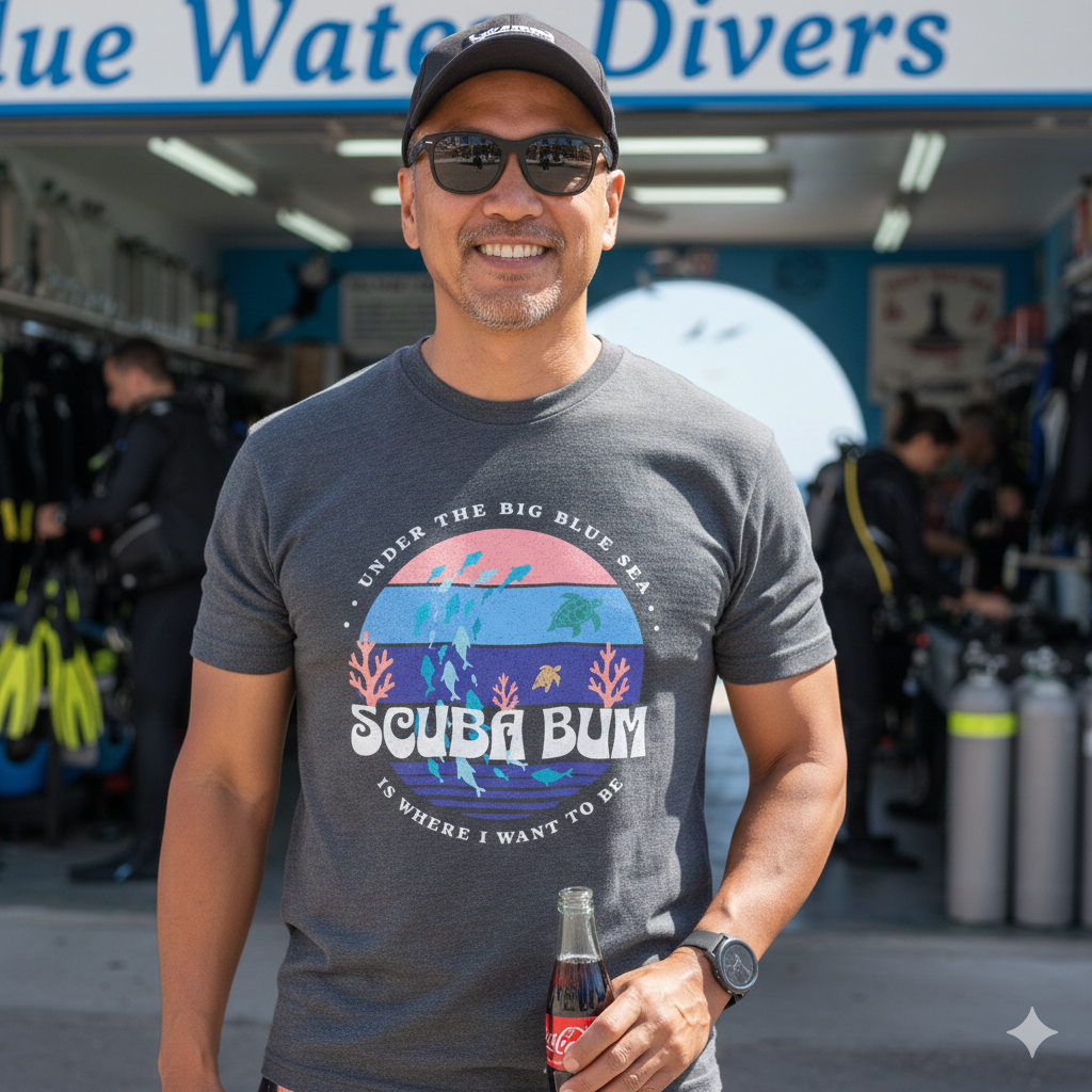 Scuba Bum Vintage Sunset Tee Shirt - Version 2