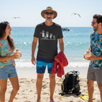 Scuba Diving Family on Dark Colored Crew Neck Tees