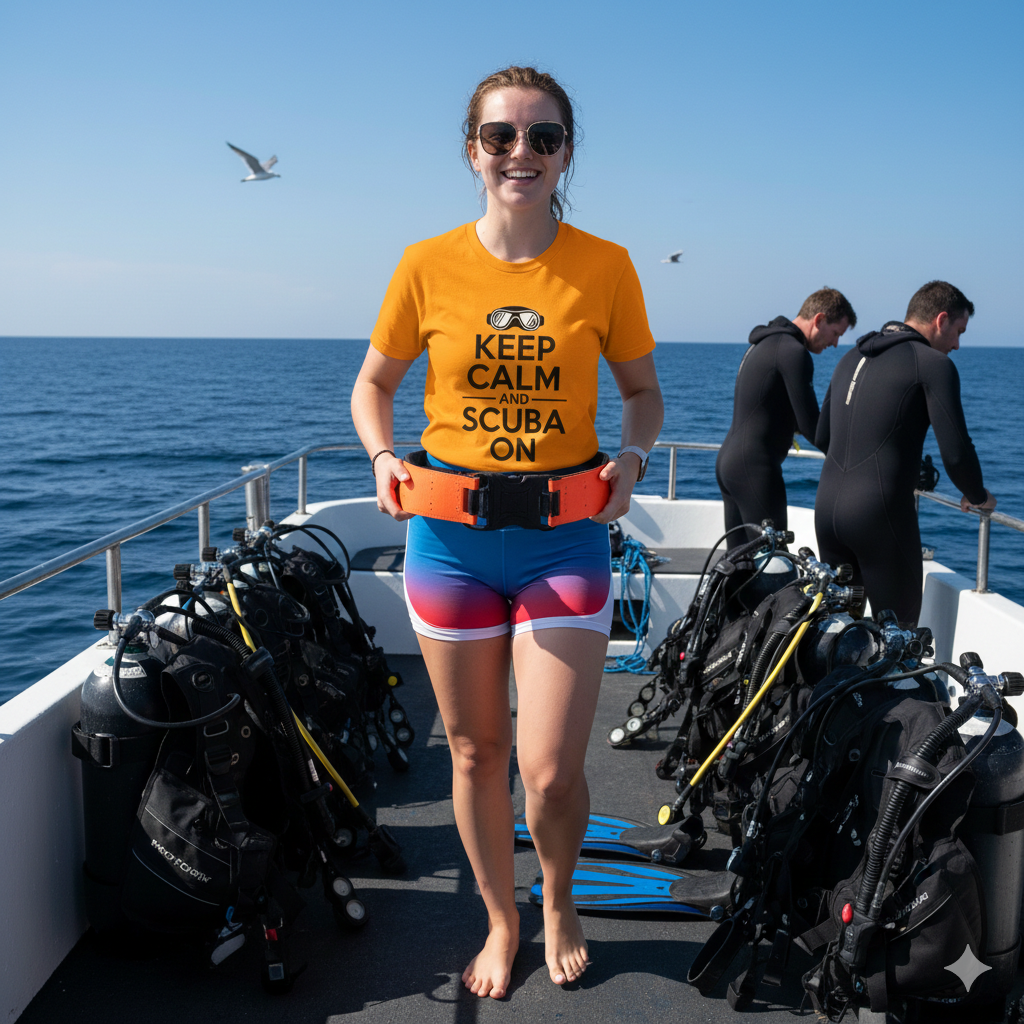 Keep Calm And Scuba On - T-Shirt