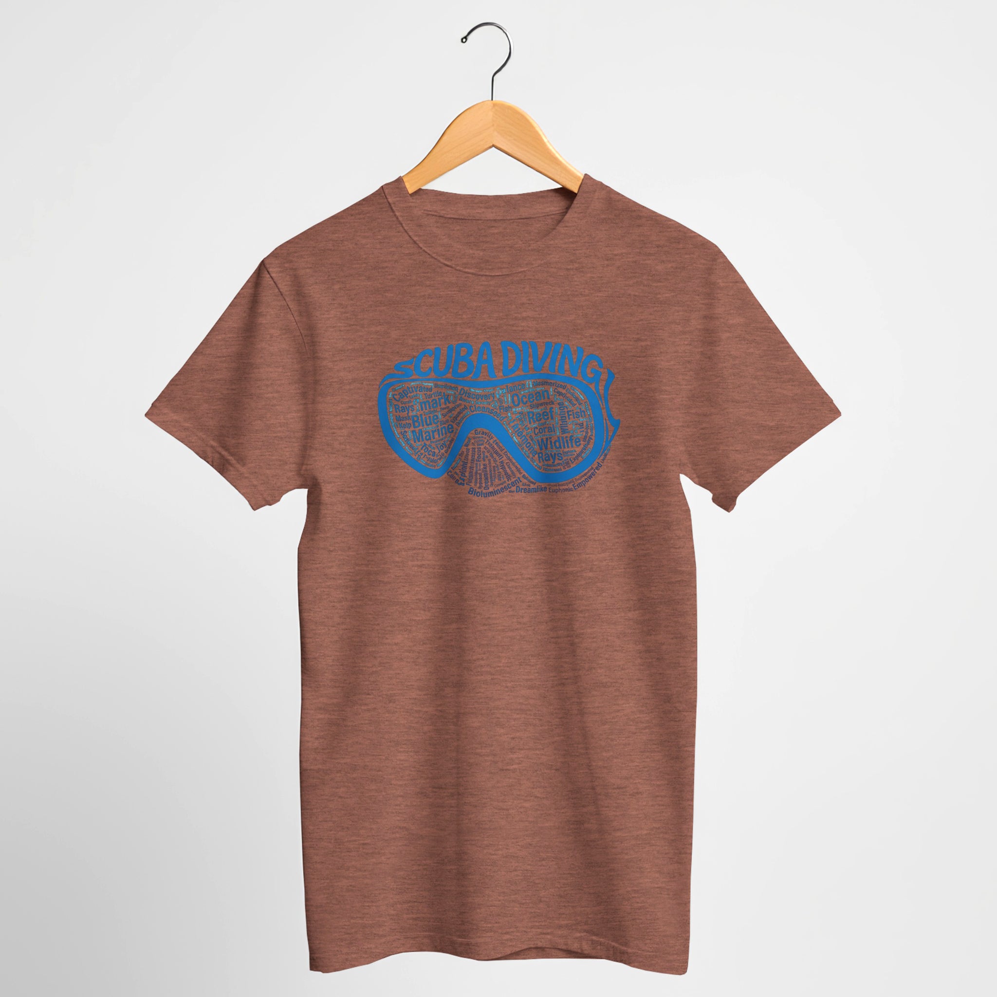 Scuba Calligram Tee — Scuba Diving Words Graphic T-Shirt