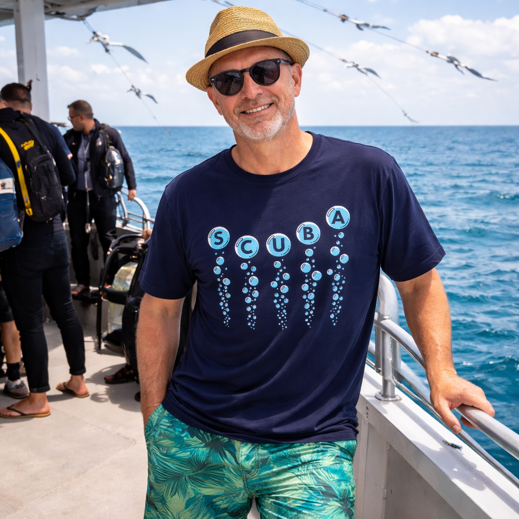 SCUBA Bubble Letters T-Shirt
