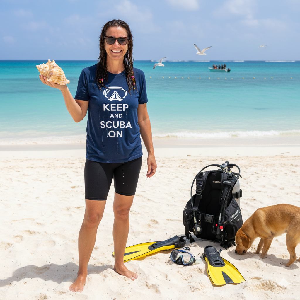 Keep Calm And Scuba On - Dark T-Shirts