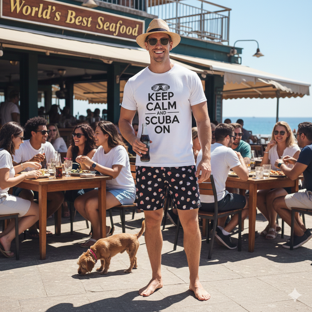 Keep Calm And Scuba On - T-Shirt
