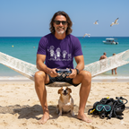 Scuba Diving Family on Dark Colored Crew Neck Tees