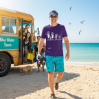 Scuba Diving Family on Dark Colored Crew Neck Tees