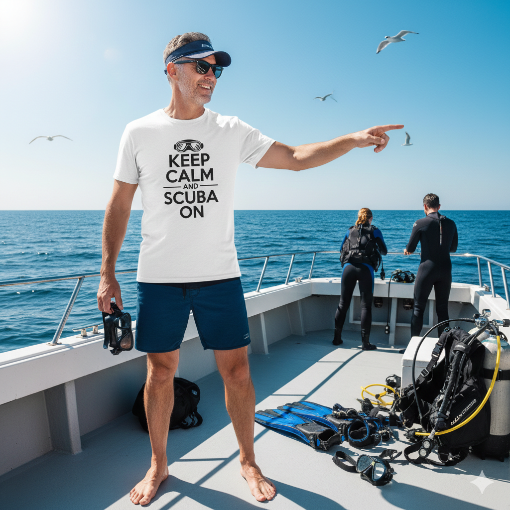 Keep Calm And Scuba On - T-Shirt