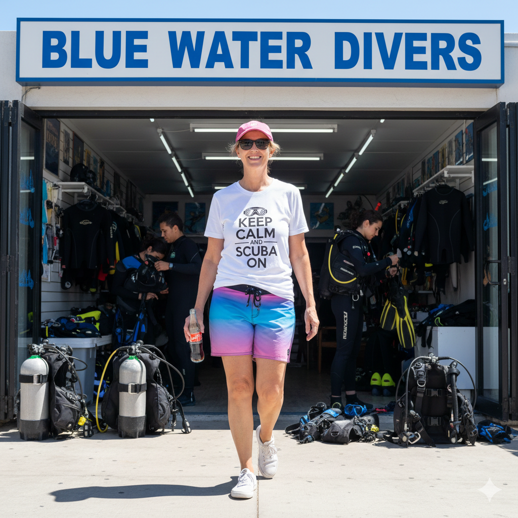 Keep Calm And Scuba On - T-Shirt