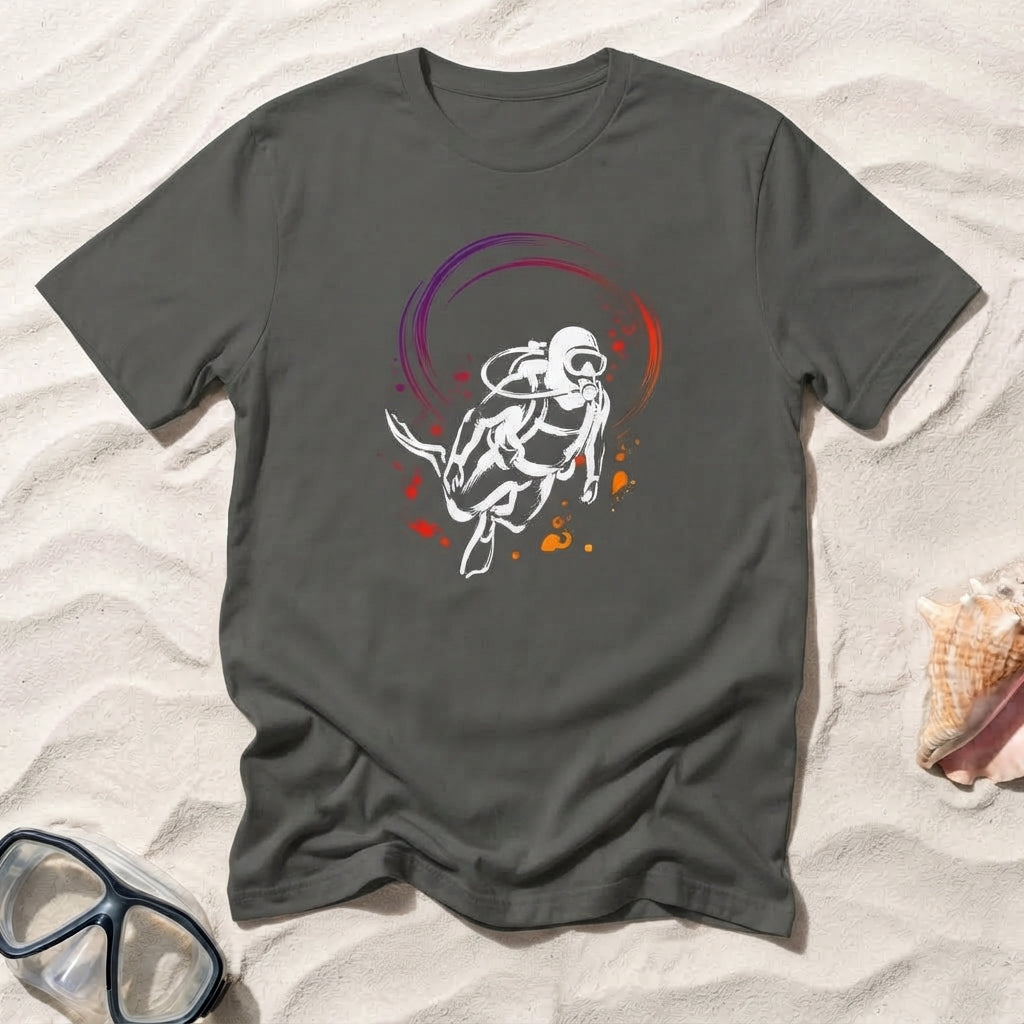 Artistic Scuba Diver Silhouette T-shirt