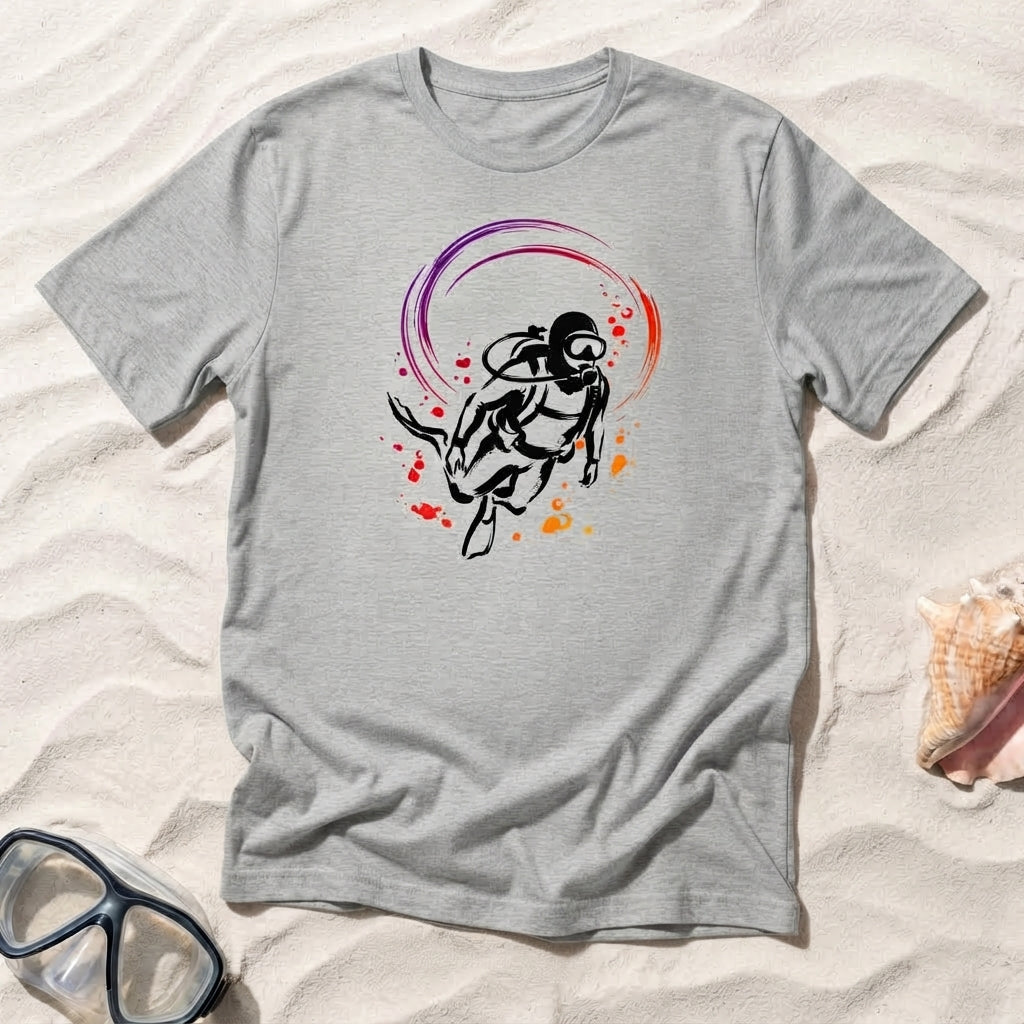 Artistic Scuba Diver Silhouette T-shirt