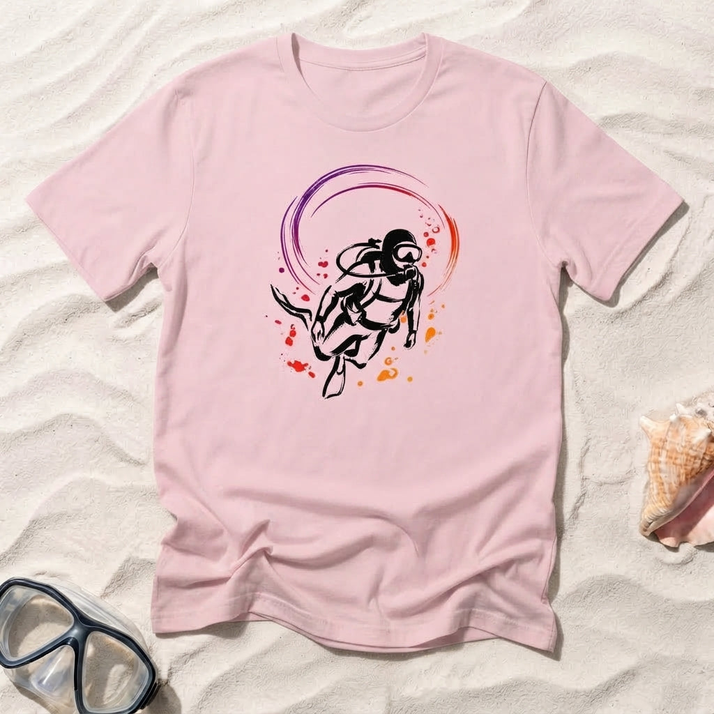 Artistic Scuba Diver Silhouette T-shirt