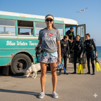 "I ♥ Scuba" Dive Flag T-Shirt - Distressed Print