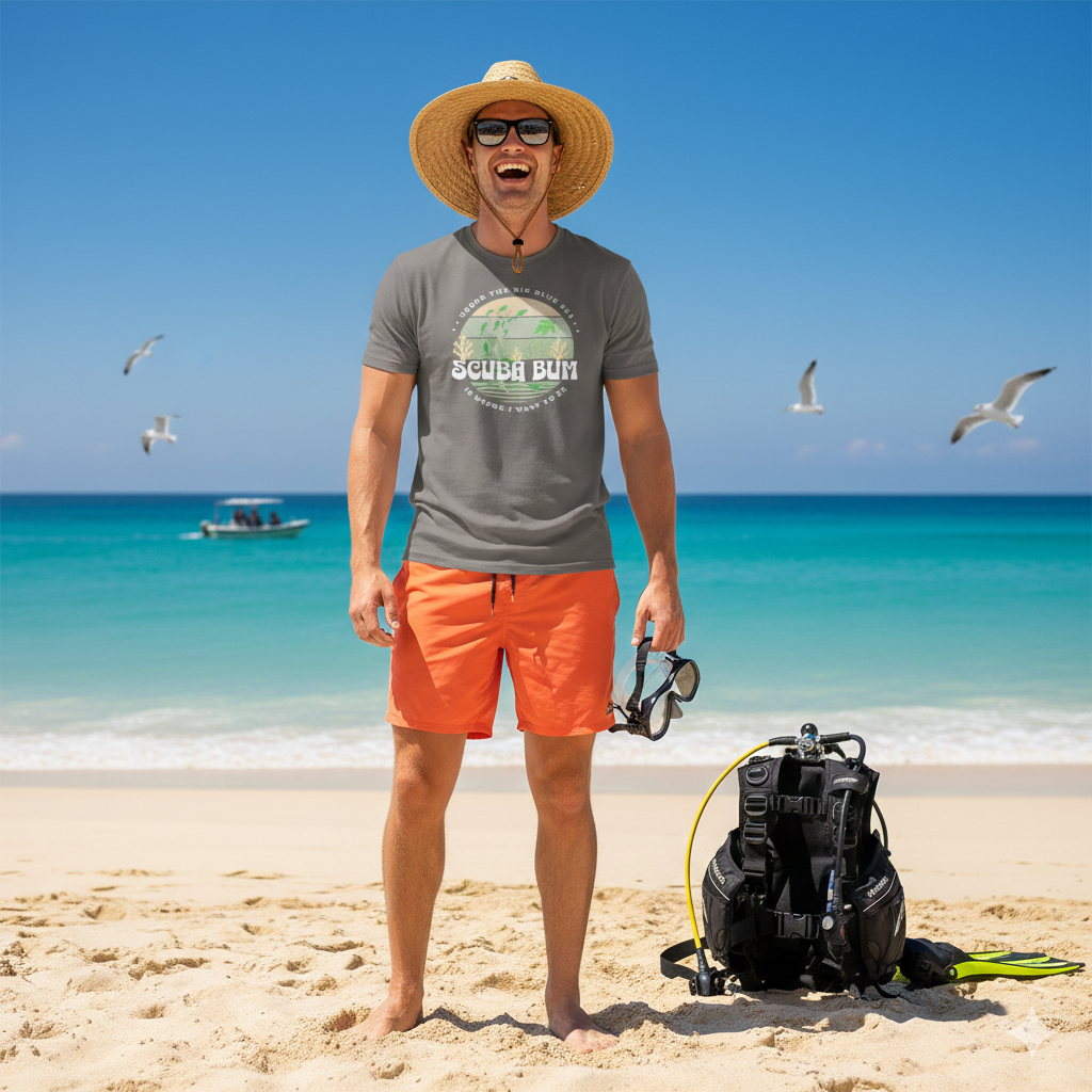 Scuba Bum Vintage Sunset Tee Shirt - Version 1