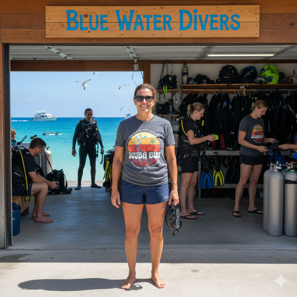 Scuba Bum Vintage Sunset Tee Shirt - Version 3