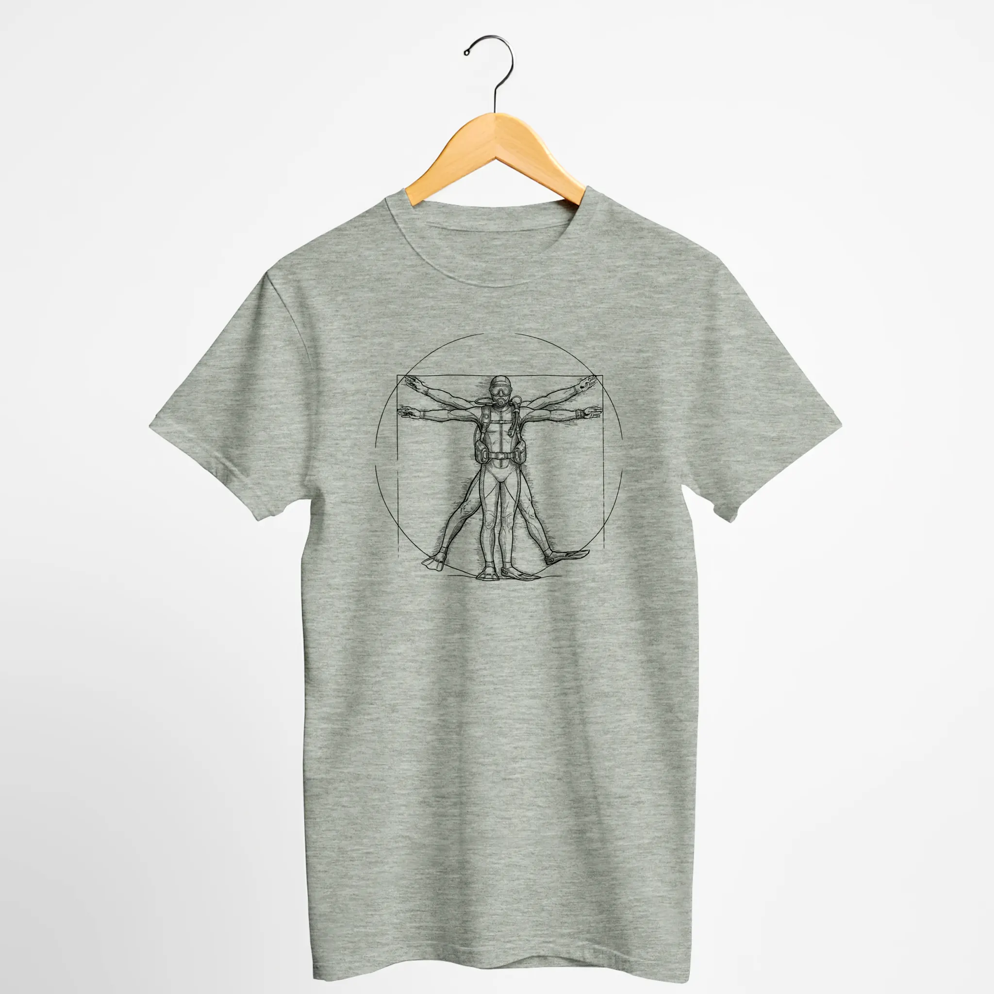 Vitruvian Scuba Diver T-Shirt