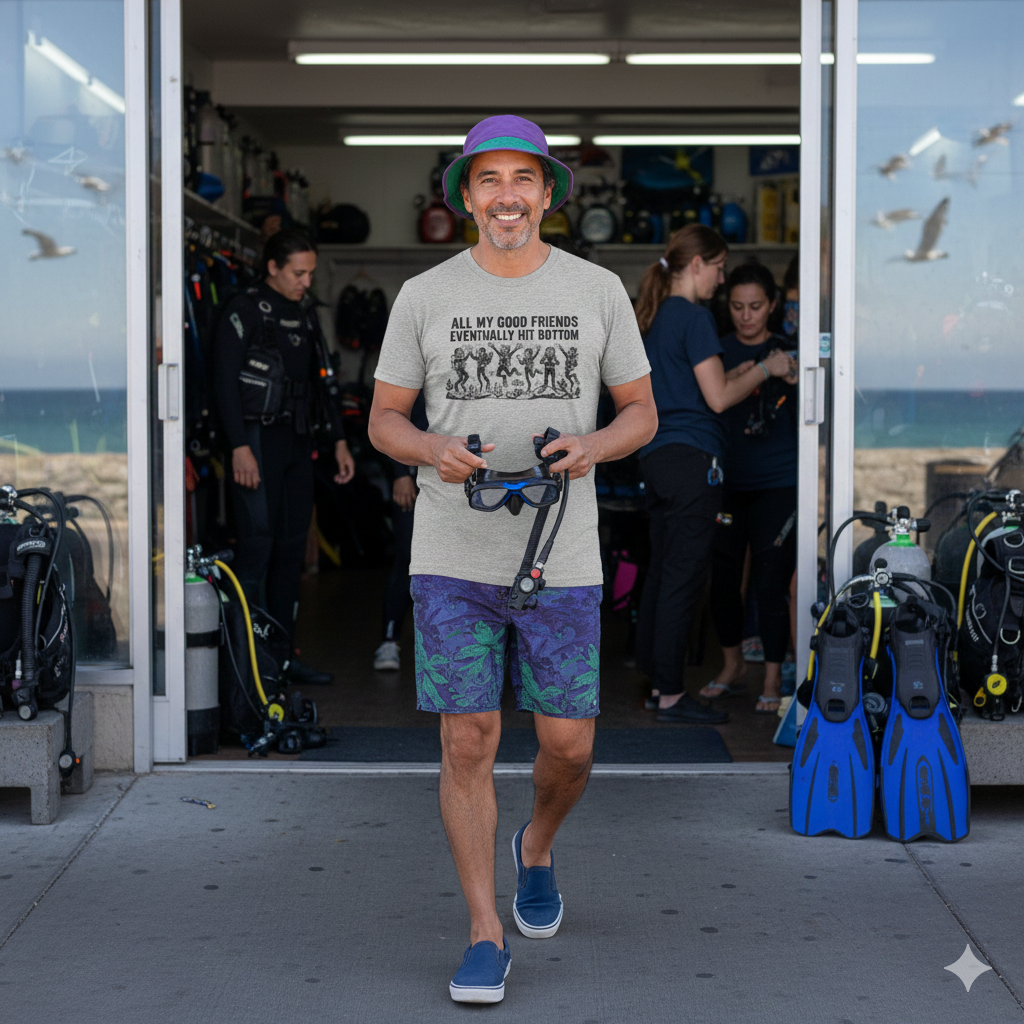 All My Good Friends Eventually Hit Bottom Scuba T-Shirt