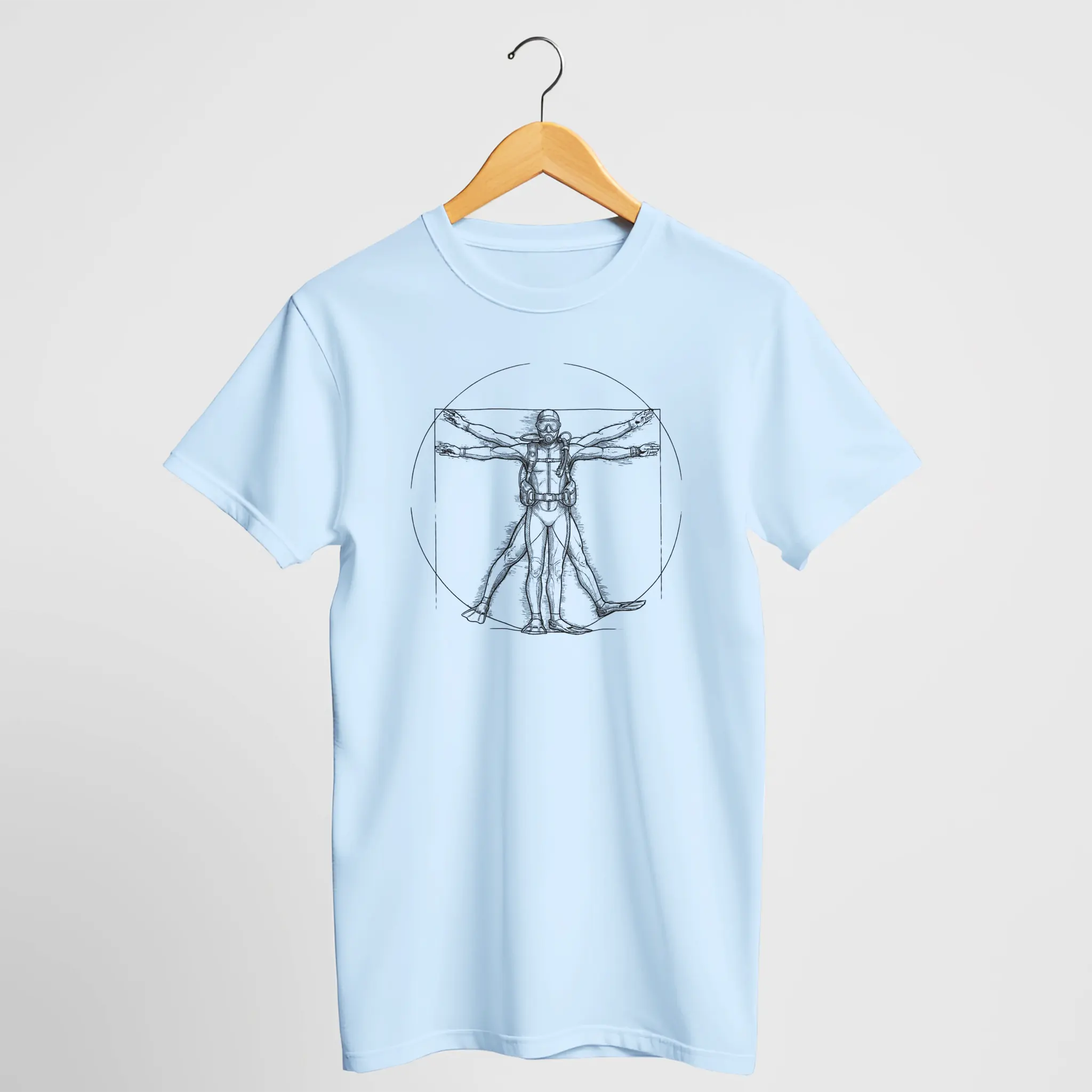 Vitruvian Scuba Diver T-Shirt