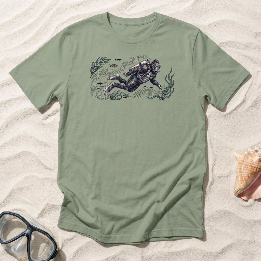 Bigfoot Went Scuba T-shirt