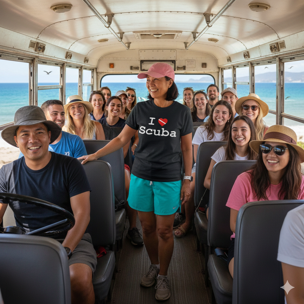 "I ♥ Scuba" Dive Flag T-Shirt - Distressed Print