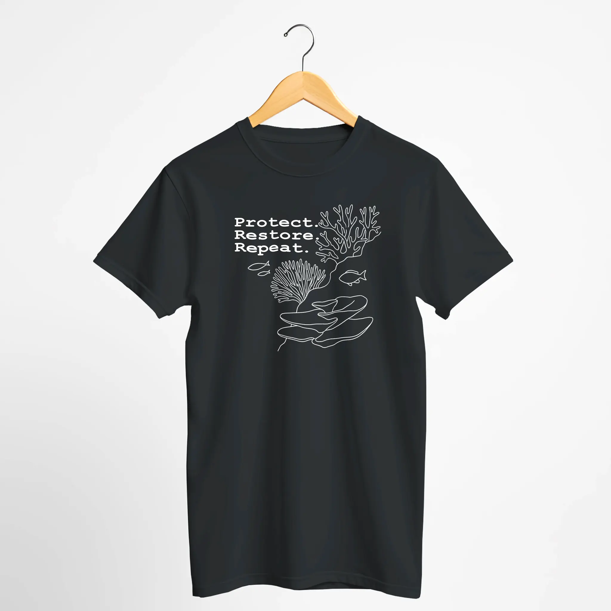 Protect. Restore. Repeat. Coral Conservation T-Shirt