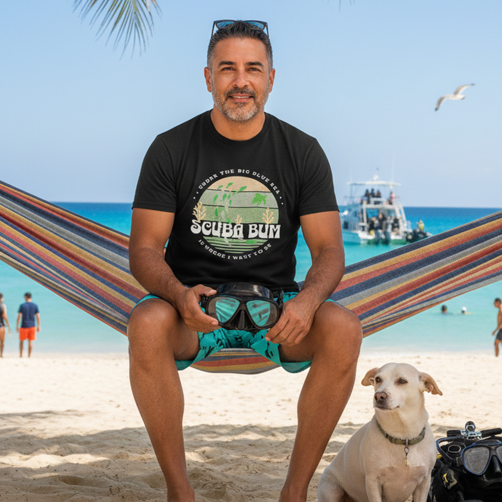 Scuba Bum Vintage Sunset Tee Shirt - Version 1