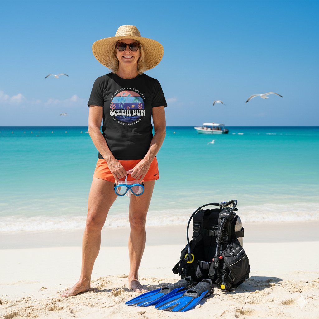 Scuba Bum Vintage Sunset Tee Shirt - Version 2