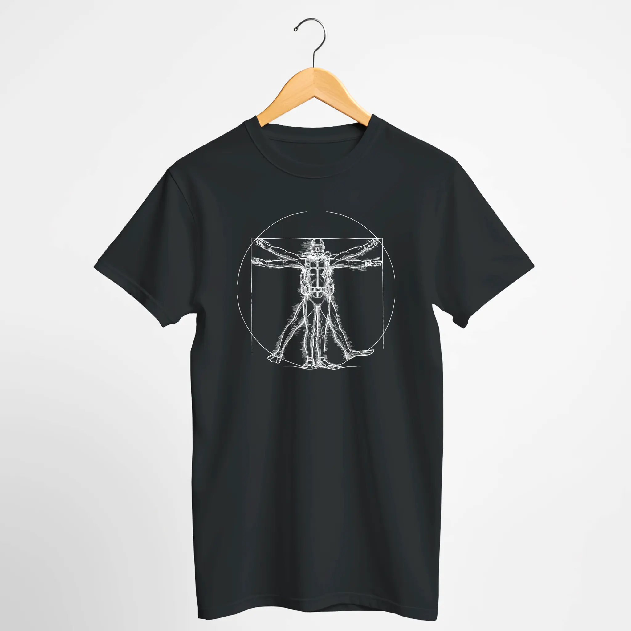 Vitruvian Scuba Diver T-Shirt