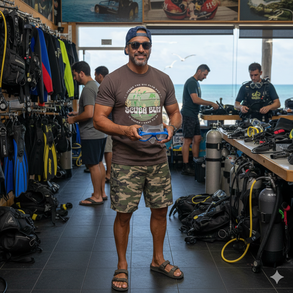 Scuba Bum Vintage Sunset Tee Shirt - Version 1