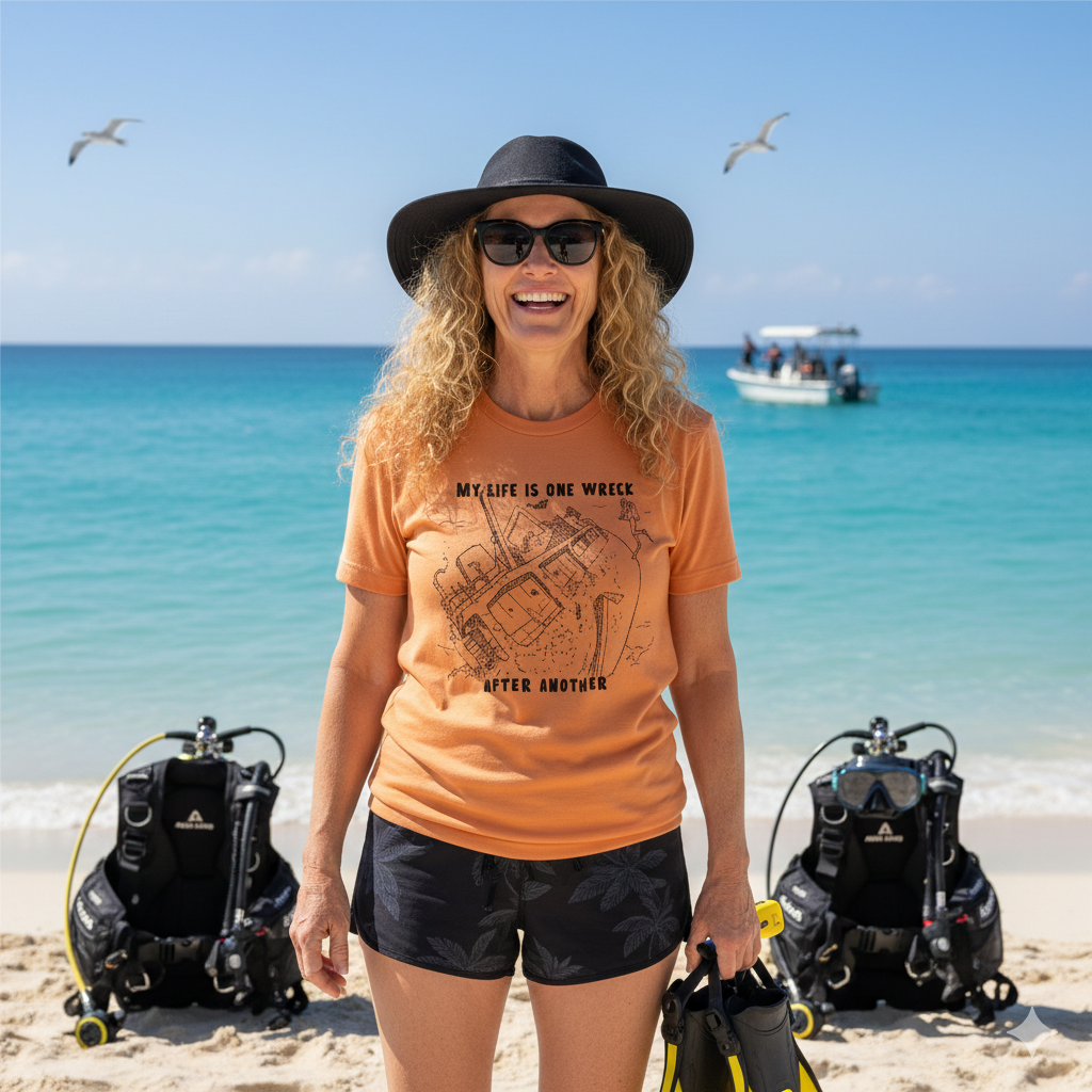 My Life Is One Wreck After Another -  Scuba Diving T-Shirt