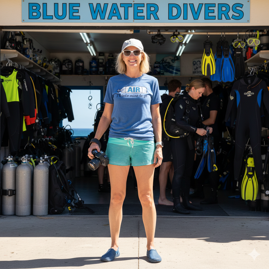 AIR - I'll Take Mine to Go - Funny Scuba Tee Shirt