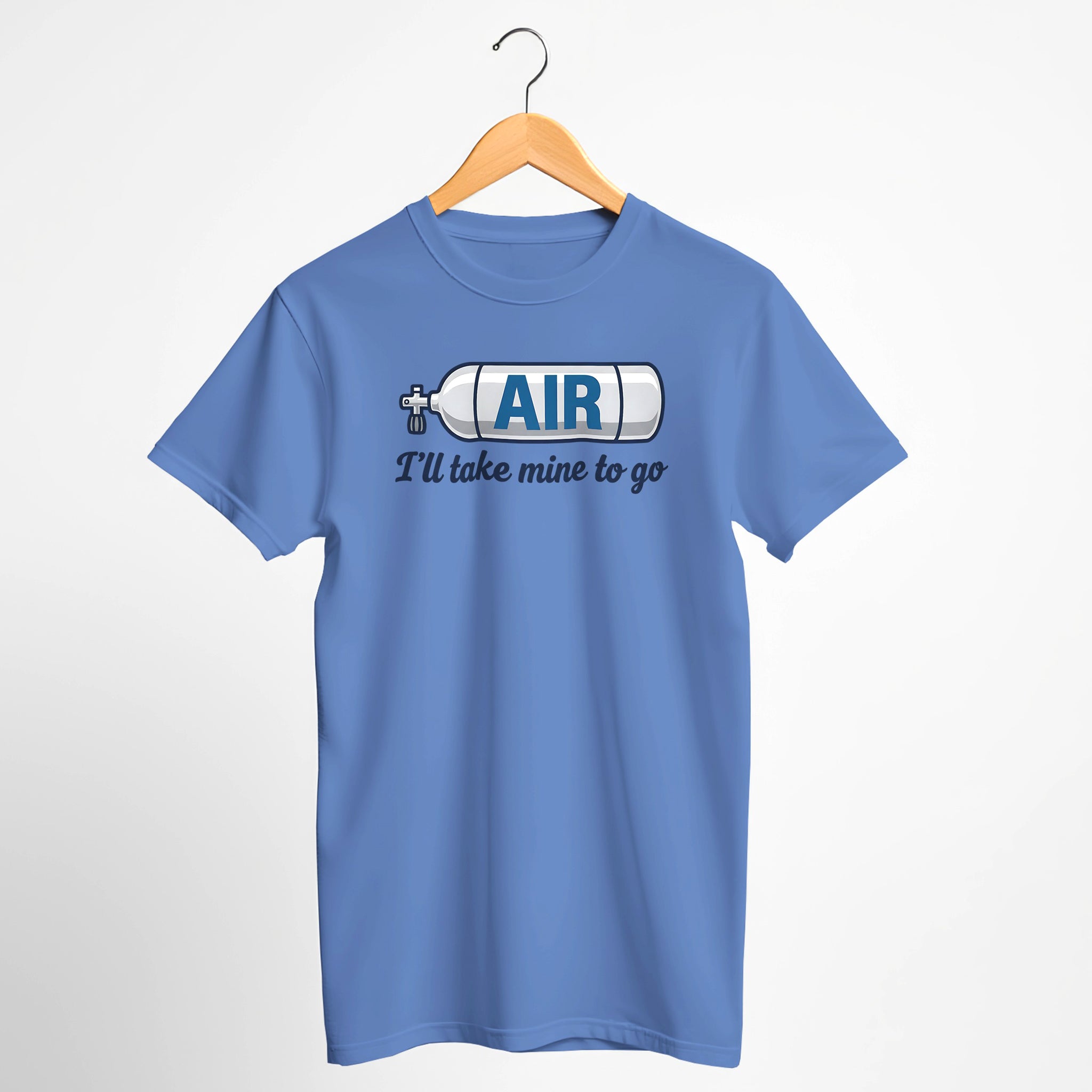 AIR - I'll Take Mine to Go - Funny Scuba Tee Shirt