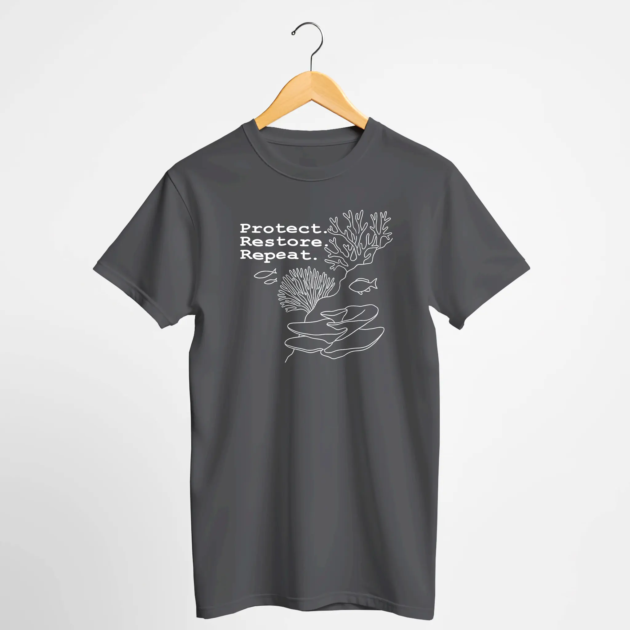 Protect. Restore. Repeat. Coral Conservation T-Shirt