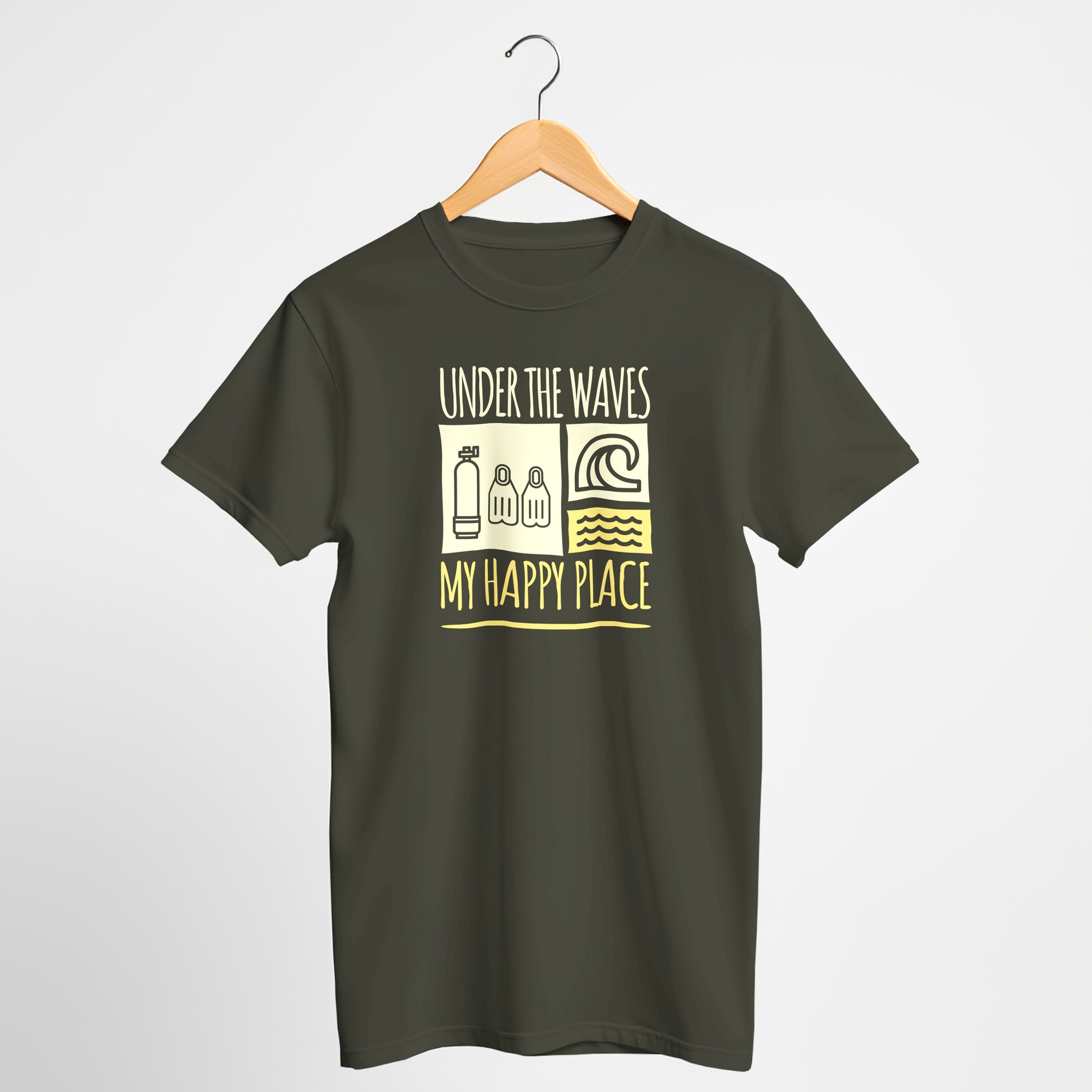 Under The Waves, My Happy Place Scuba T-Shirt