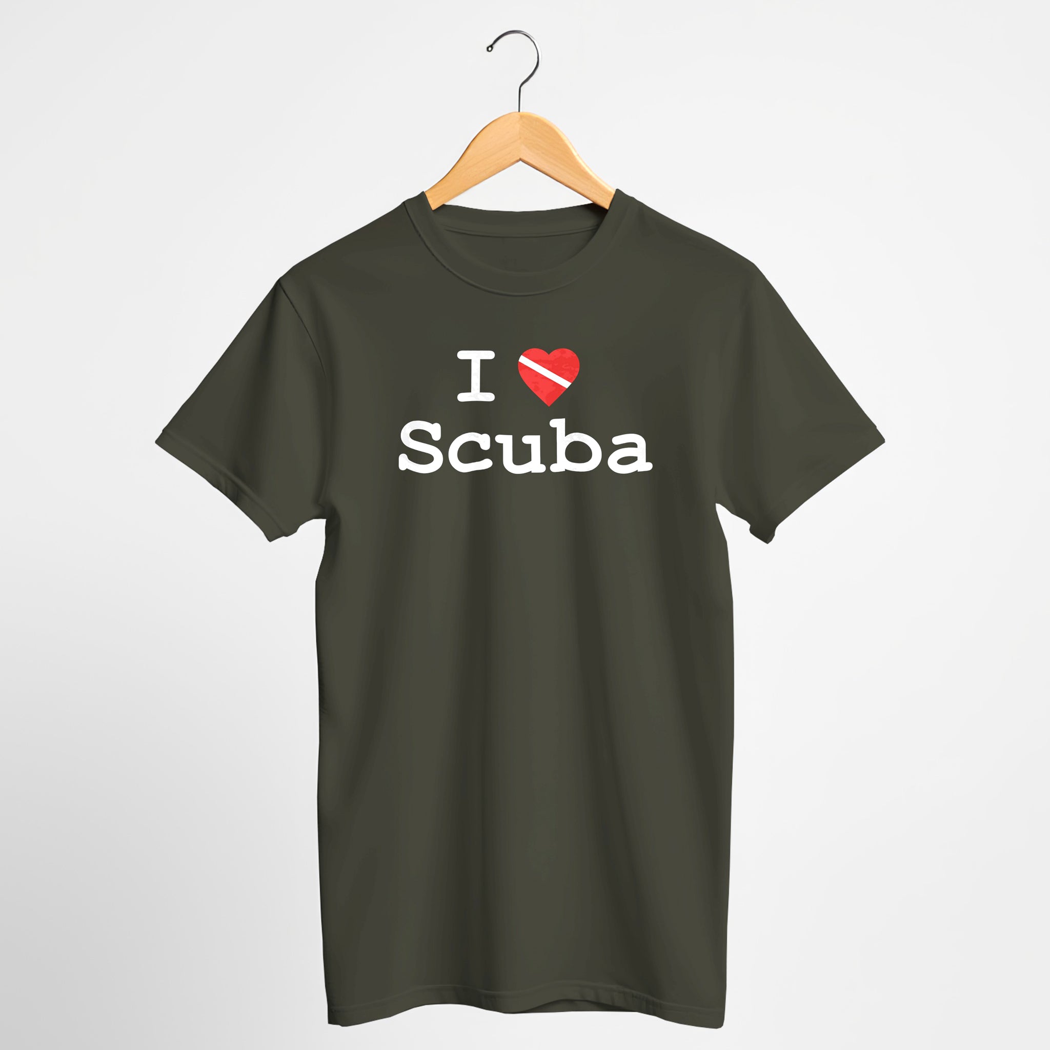 "I ♥ Scuba" Dive Flag T-Shirt - Distressed Print