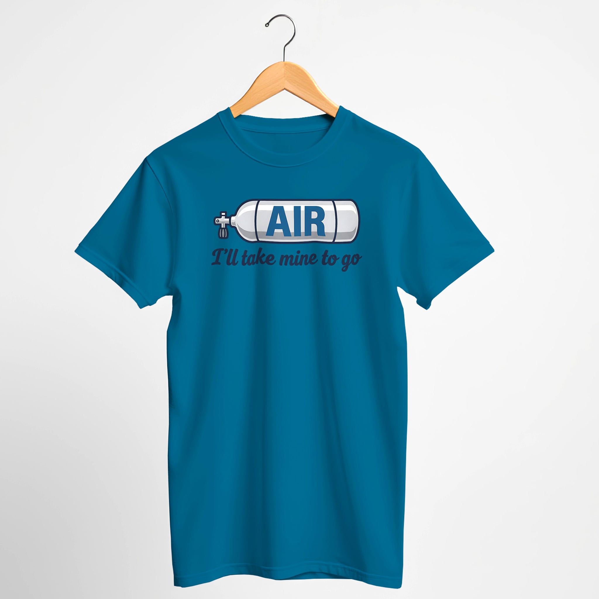 AIR - I'll Take Mine to Go - Funny Scuba Tee Shirt