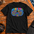 Through the Looking Mask Calligram T-shirt