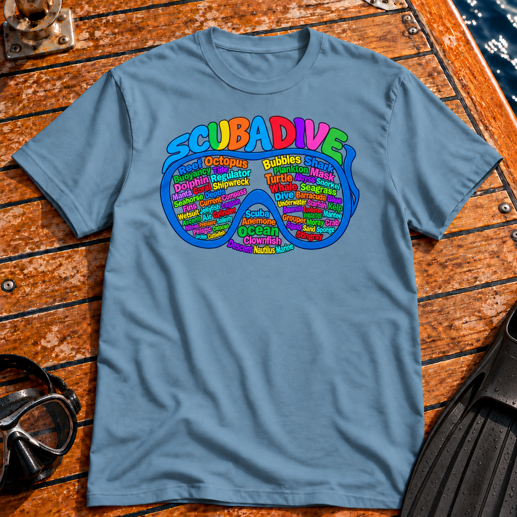 Through the Looking Mask Calligram T-shirt
