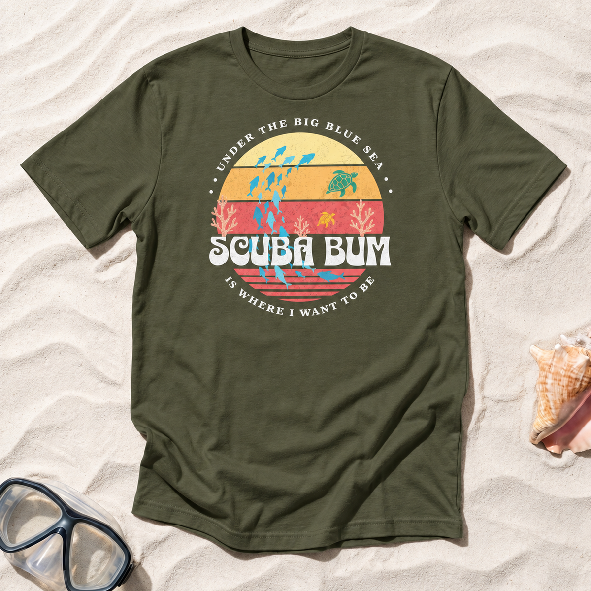Scuba Bum Vintage Sunset T-Shirt - Version 3