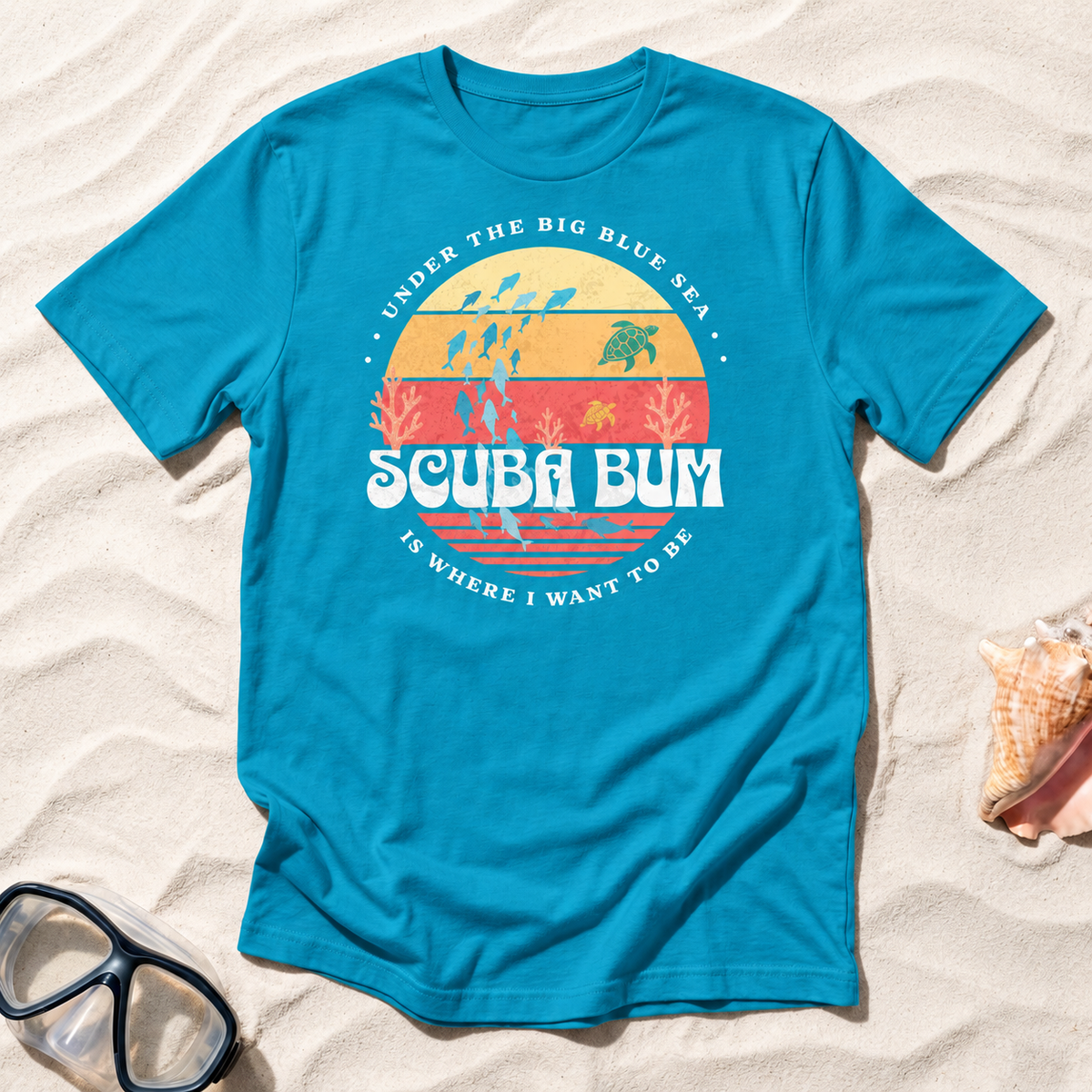 Scuba Bum Vintage Sunset T-Shirt - Version 3