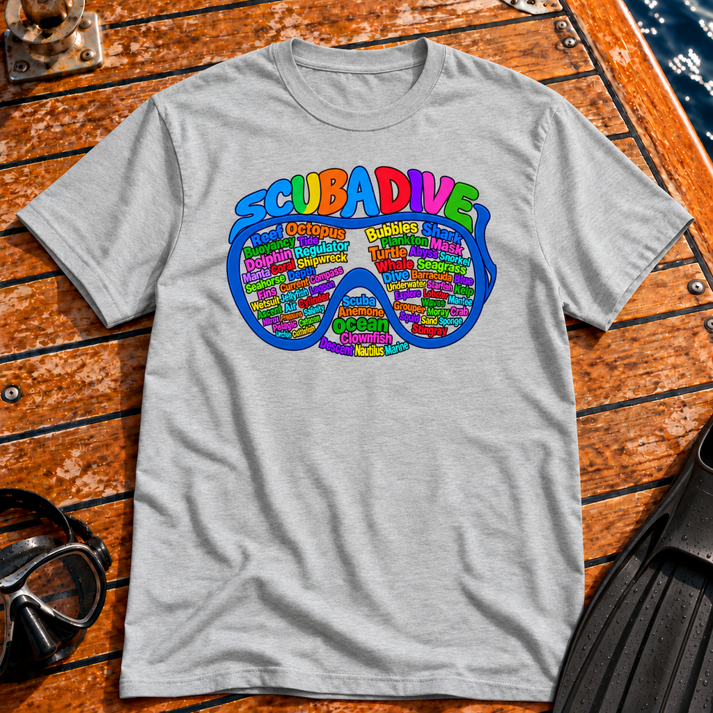 Through the Looking Mask Calligram T-shirt