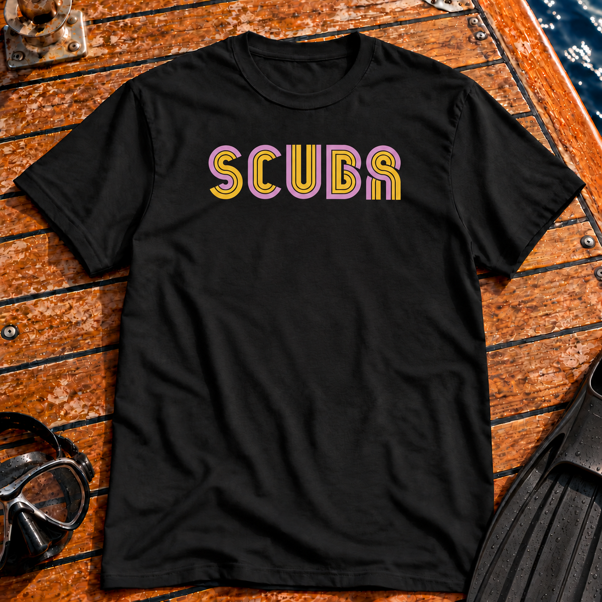 Retro 70s SCUBA T-Shirt - Vintage Dive Style