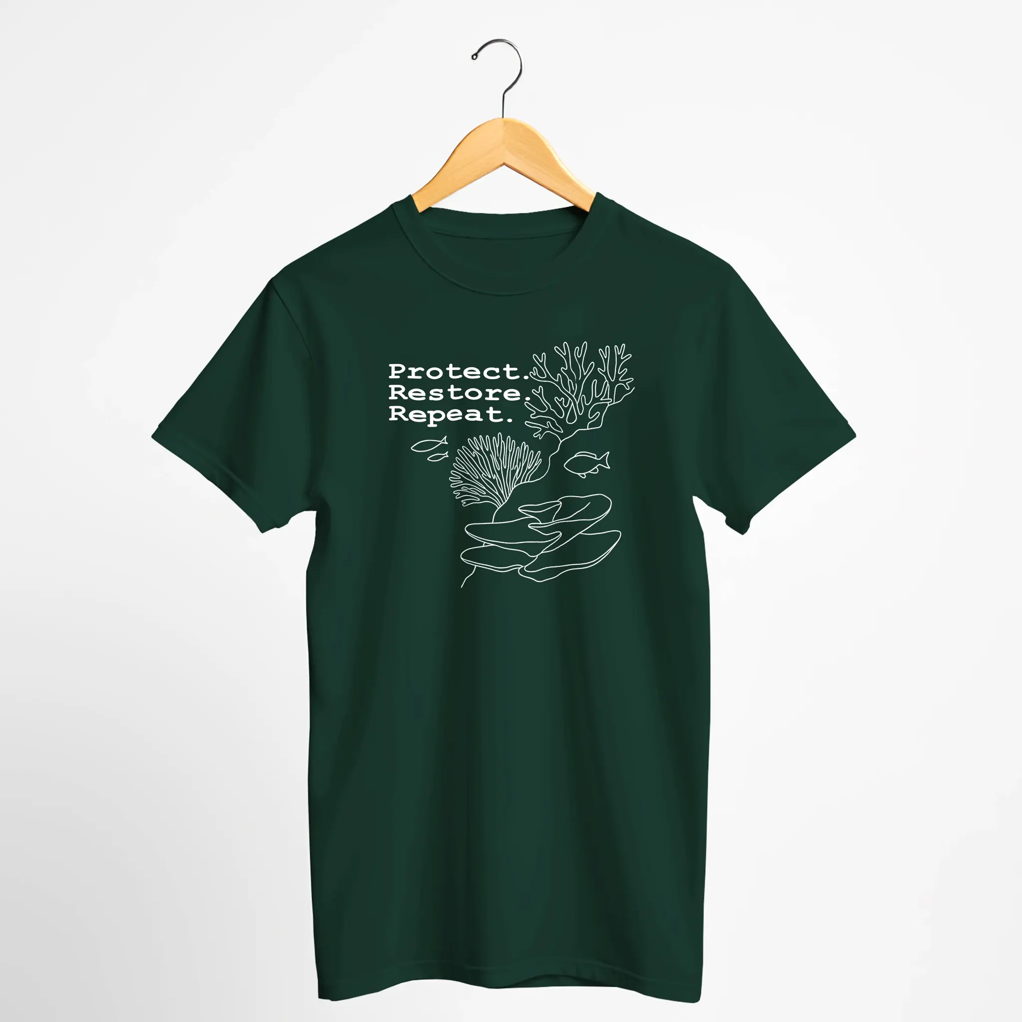 Protect. Restore. Repeat. Coral Conservation T-Shirt
