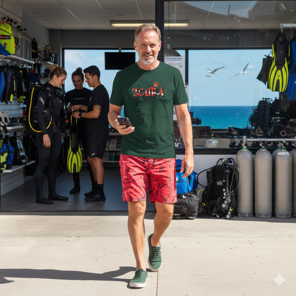 Graffiti Style Scuba Tee Shirt