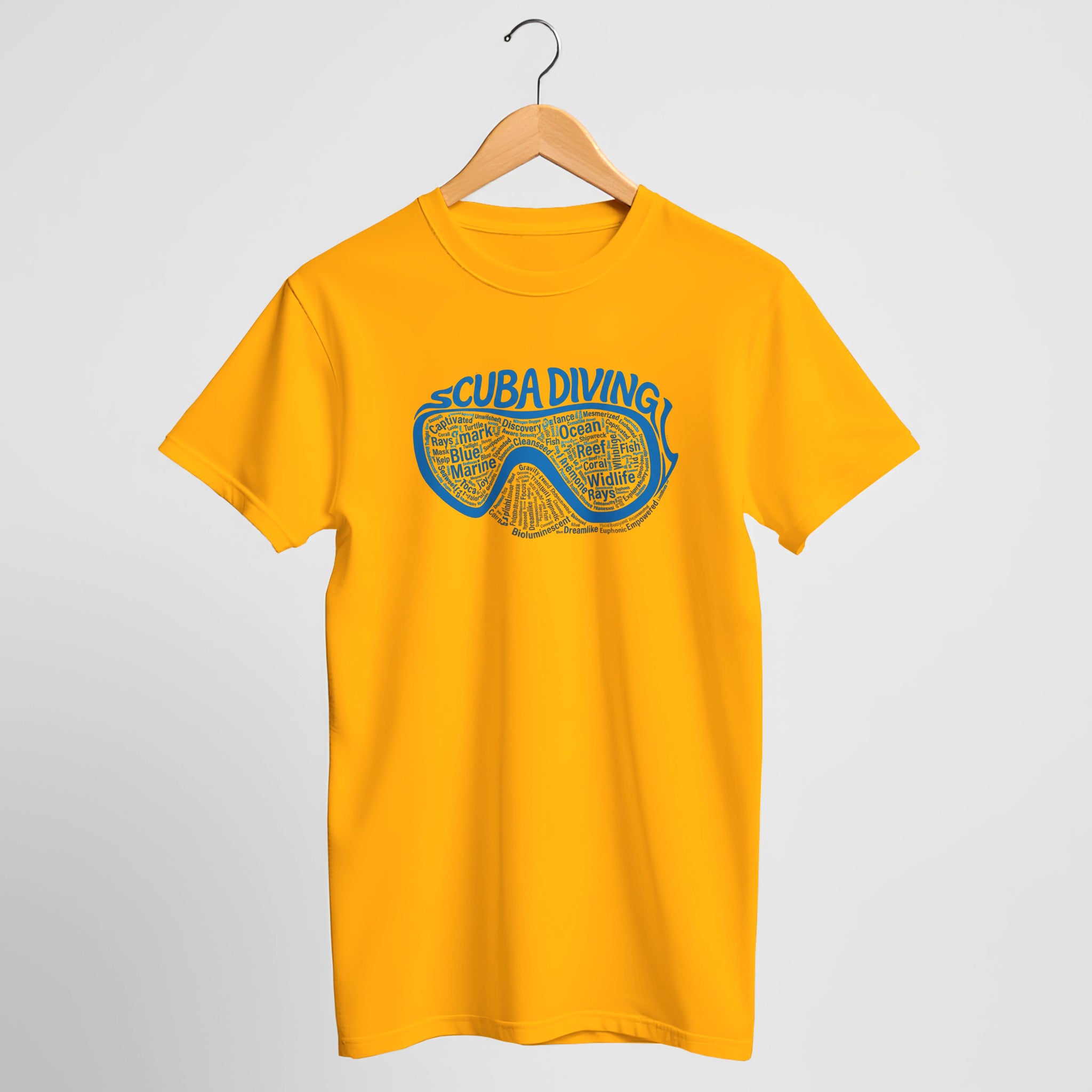 Scuba Calligram Tee — Scuba Diving Words Graphic T-Shirt