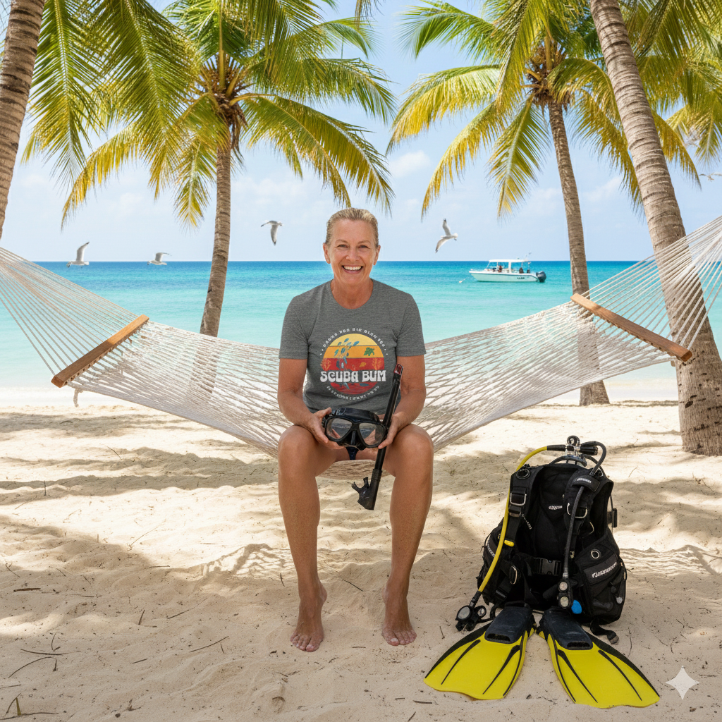 Scuba Bum Vintage Sunset Tee Shirt - Version 3